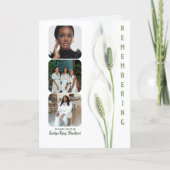 Minimalist Peace Lily Bi-fold Funeral Program 招待状 (正面)