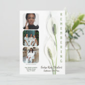 Minimalist Peace Lily Funeral Program 案内状 (スタンド正面)