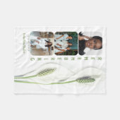 Minimalist Peace Lily Memorial フリースブランケット (正面(横))