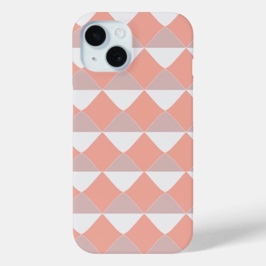 Minimalist Peach Geometric Pattern Case-Mate iPhoneケース (裏面)
