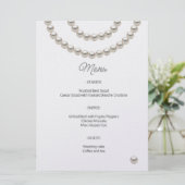 Minimalist Pearl Wedding Menu メニュー (スタンド正面)