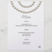 Minimalist Pearl Wedding Menu メニュー (正面)