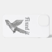 Minimalist Peregrine Falcon Fixed It Phone Case iPhoneケース (裏面横)