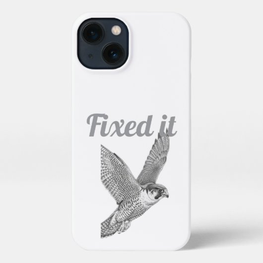 Minimalist Peregrine Falcon Fixed It Phone Case iPhoneケース (裏面)