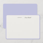 Minimalist Periwinkle Personalized Script Rounded ノートカード (正面/裏面)