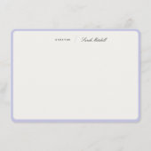 Minimalist Periwinkle Personalized Script Rounded ノートカード (正面)