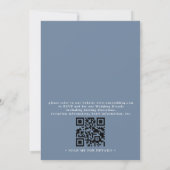 Minimalist Periwinkle Wildflowers QR Code Wedding 招待状 (裏面)