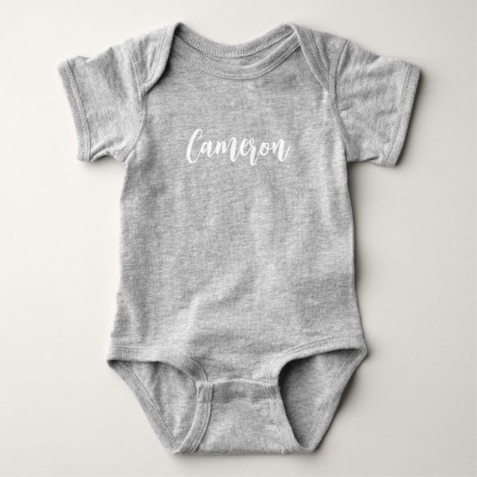 Minimalist Personalized Baby Bodysuit ベビーボディスーツ (正面)