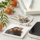 Minimalist Personalized Best Friends Forever Photo キーホルダー (正面右)