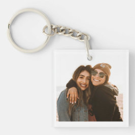 Minimalist Personalized Best Friends Forever Photo キーホルダー
