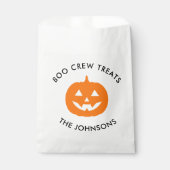 Minimalist Personalized Boo Crew Halloween  フェイバーバッグ (正面)