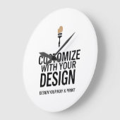 Minimalist Personalized Company Branded Custom  ラージ壁時計 (傾斜)