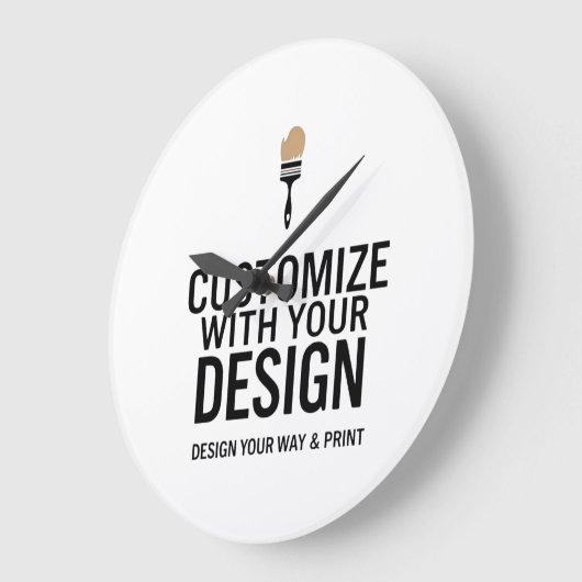 Minimalist Personalized Company Branded Custom  ラージ壁時計 (傾斜)