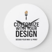 Minimalist Personalized Company Branded Custom  ラージ壁時計 (正面)