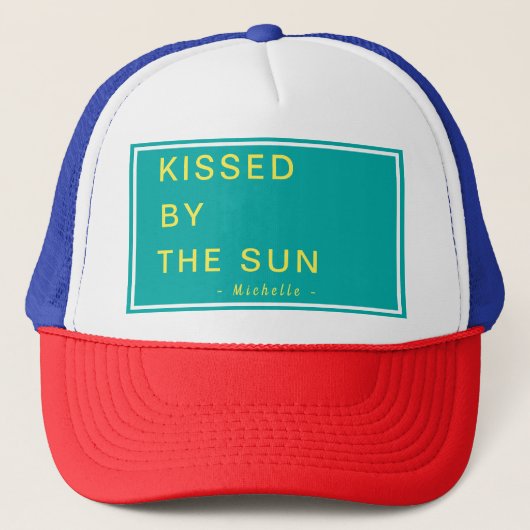 Minimalist Personalized Kissed by the Sun キャップ (正面)