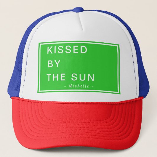 Minimalist Personalized Kissed by the Sun キャップ (正面)