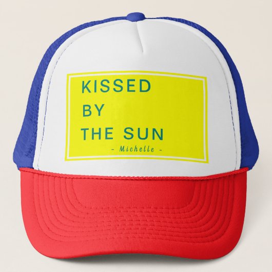 Minimalist Personalized Kissed by the Sun キャップ (正面)