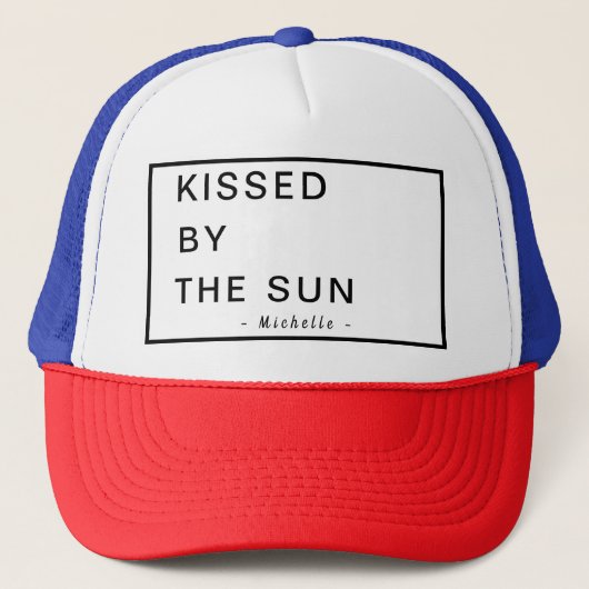 Minimalist Personalized Kissed by the Sun キャップ (正面)