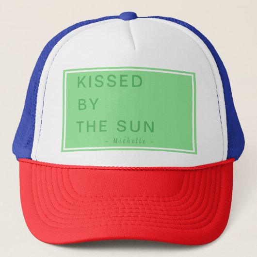 Minimalist Personalized Kissed by the Sun キャップ (正面)