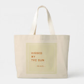 Minimalist Personalized Kissed by the Sun Tote Bag ラージトートバッグ (裏面)