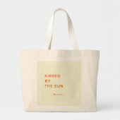 Minimalist Personalized Kissed by the Sun Tote Bag ラージトートバッグ (正面)