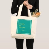 Minimalist Personalized Kissed by the Sun Tote Bag ラージトートバッグ (正面(商品))