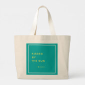 Minimalist Personalized Kissed by the Sun Tote Bag ラージトートバッグ (裏面)