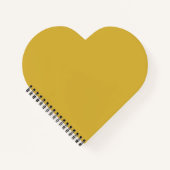 Minimalist Personalized M Gold Heart Shaped ノートブック (正面)