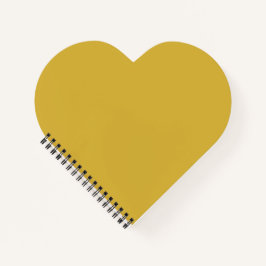 Minimalist Personalized M Gold Heart Shaped ノートブック