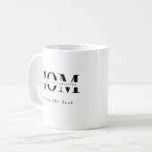 Minimalist Personalized Mom Name Gift コーヒーマグカップ (正面左)