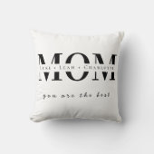 Minimalist Personalized Mom Name Pillow クッション (正面)