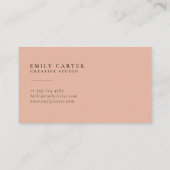 Minimalist Personalized Monogram Modern 名刺 (裏面)