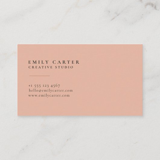 Minimalist Personalized Monogram Modern 名刺 (裏面)
