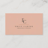 Minimalist Personalized Monogram Modern 名刺 (正面)