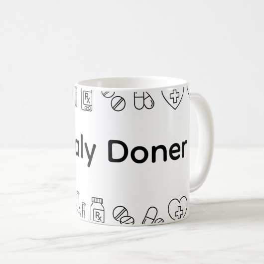 Minimalist Personalized Pharmacist Mug コーヒーマグカップ (正面右)