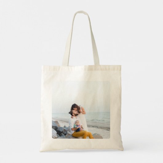 Minimalist Personalized Photo トートバッグ (裏面)