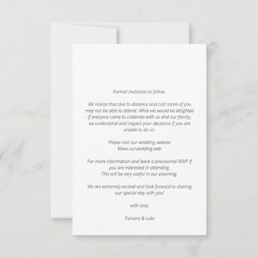 Minimalist Personalized Photo Modern Script (裏面)