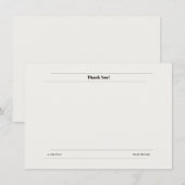 Minimalist Personalized Thank You Card ノートカード (正面/裏面)