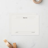 Minimalist Personalized Thank You Card ノートカード (正面/裏面インサイチュ)
