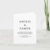 Minimalist Personalized Wedding Modern Wedding カード (正面)