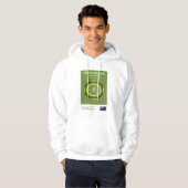 Minimalist Perth Cricket Ground Line Print Hoodie パーカ (正面フル)
