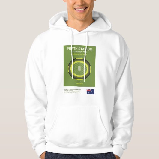 Minimalist Perth Cricket Ground Line Print Hoodie パーカ (正面)