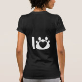 Minimalist Pet Lover T-Shirt | Simple Paw Print He Tシャツ (裏面)
