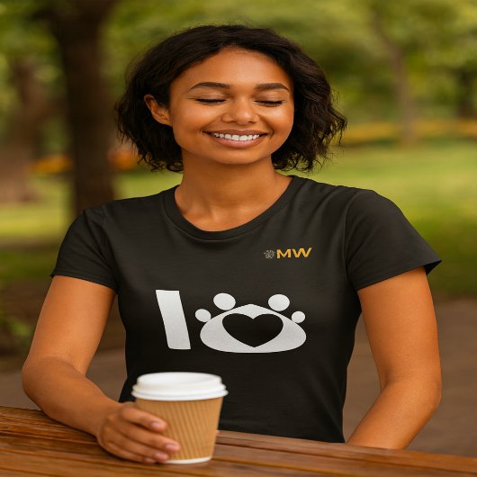 Minimalist Pet Lover T-Shirt | Simple Paw Print He Tシャツ