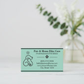 Minimalist Pet Sitter Business Card | Professional 名刺 (スタンド正面)
