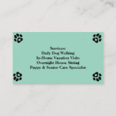 Minimalist Pet Sitter Business Card | Professional 名刺 (裏面)