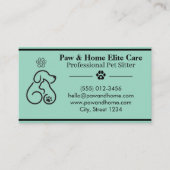 Minimalist Pet Sitter Business Card | Professional 名刺 (正面)