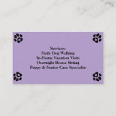 Minimalist Pet Sitter Business Card | Professional 名刺 (裏面)