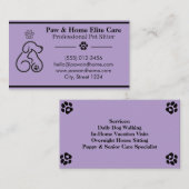 Minimalist Pet Sitter Business Card | Professional 名刺 (正面/裏面)