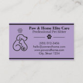 Minimalist Pet Sitter Business Card | Professional 名刺 (正面)
